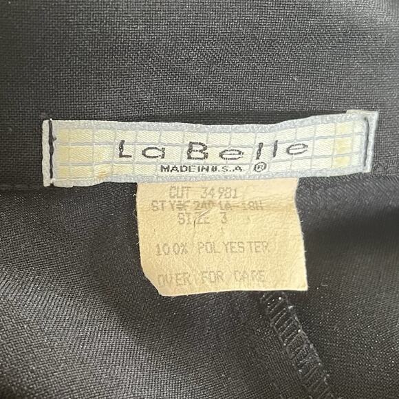 Vtg Y2K 90s La Belle Black Button Up Vest Top Tailored Size 3 Double Breasted - Picture 4 of 7
